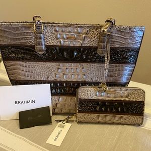 Brahmin Medium Tote and Matching Wallet